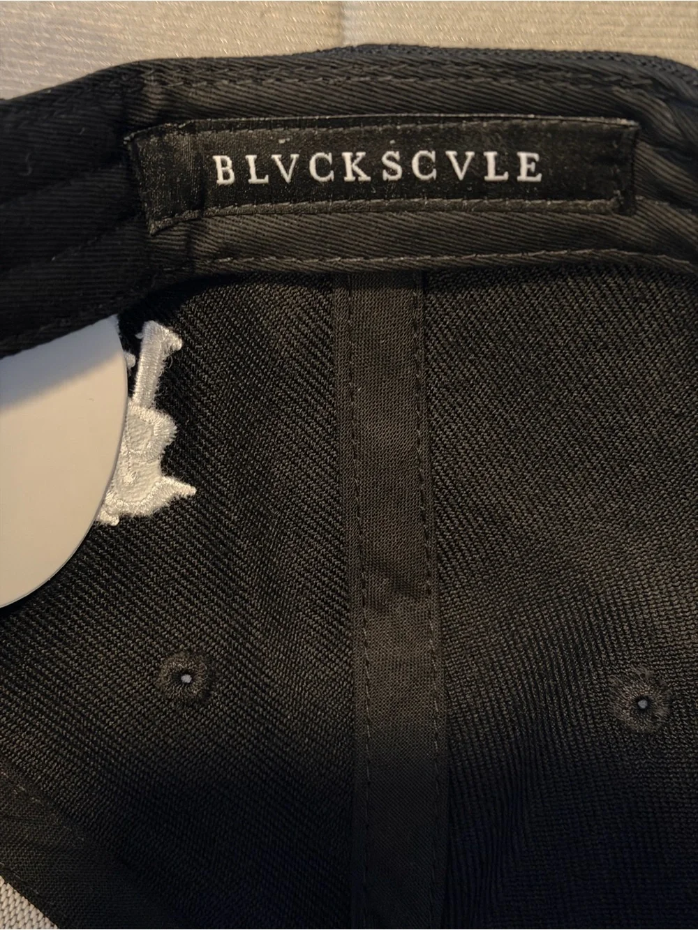 BLVCKSCALE - Embroidered Snapback Hat with White Gothic Lettering